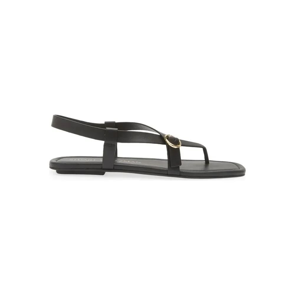 Stuart Weitzman Benni Slingback Flat Sandal – Black – Size 6.5 – New Without Box